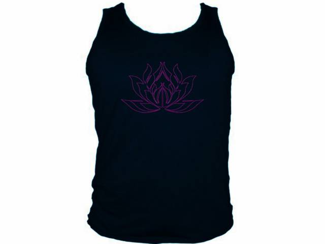 Lotus - Buddhist, yoga symbols sleeveless mens top shirt
